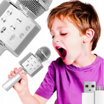 MIKROFON BEZPRZEWODOWY KARAOKE GŁOŚNIK BLUETOOTH RÓŻOWY IDEALNY NA PREZENT 