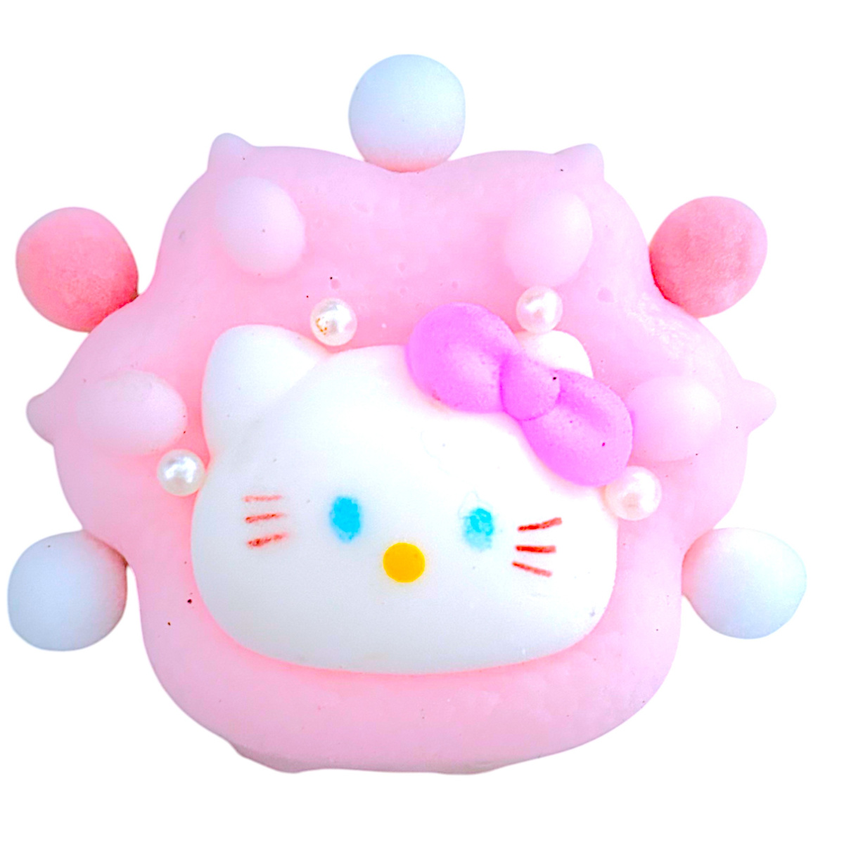 GNIOTEK ANTYSTRESOWY SENSORYCZNY ŁAPKA HELLO KITTY POSYPKA SQUISHY ZABAWKA