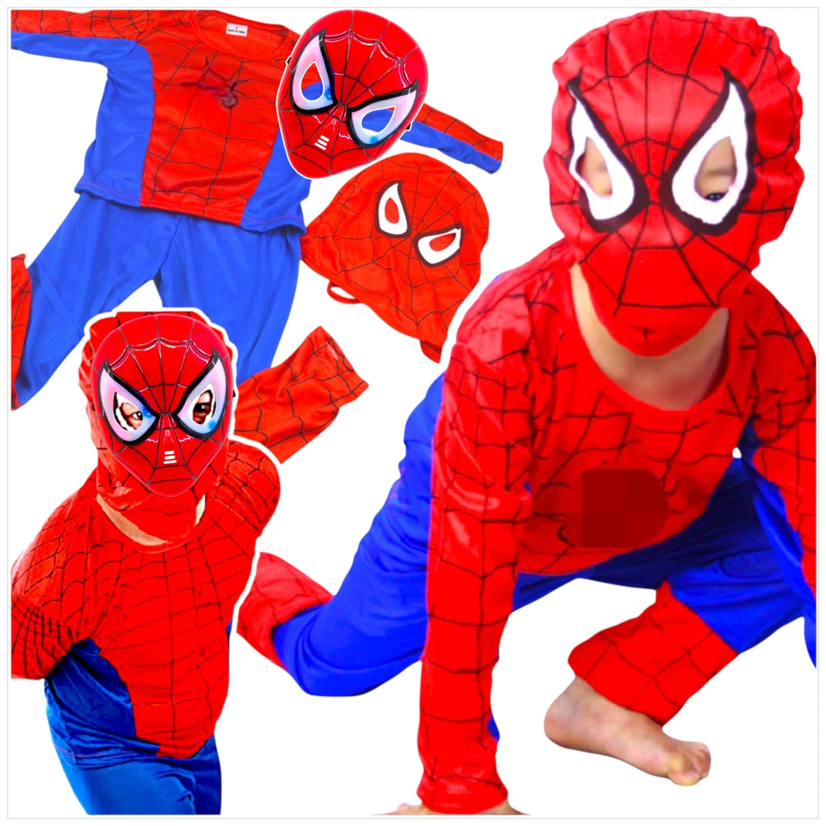 SPIDERMAN - STRÓJ DLA CHŁOPCA + MASKA rozmiar S 98-110