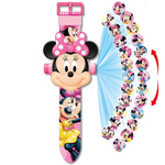 MYSZKA MINNIE Zegarek 3D z projektorem 