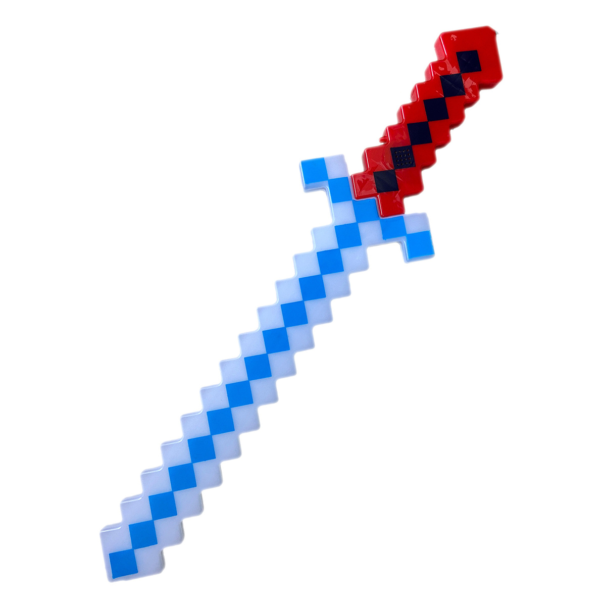 MINECRAFT Miecz ze światłem i z dźwiękiem pixelowy Biało-Czerwony