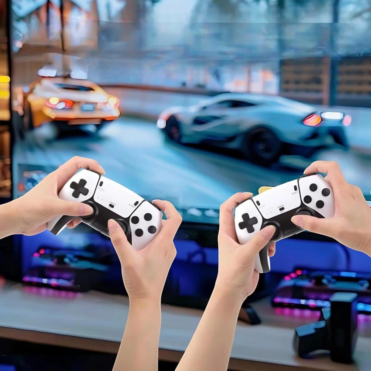 MEGA ZESTAW PROJEKTOR RZUTNIK ANDROID + KONSOLA RETRO 2x PAD 