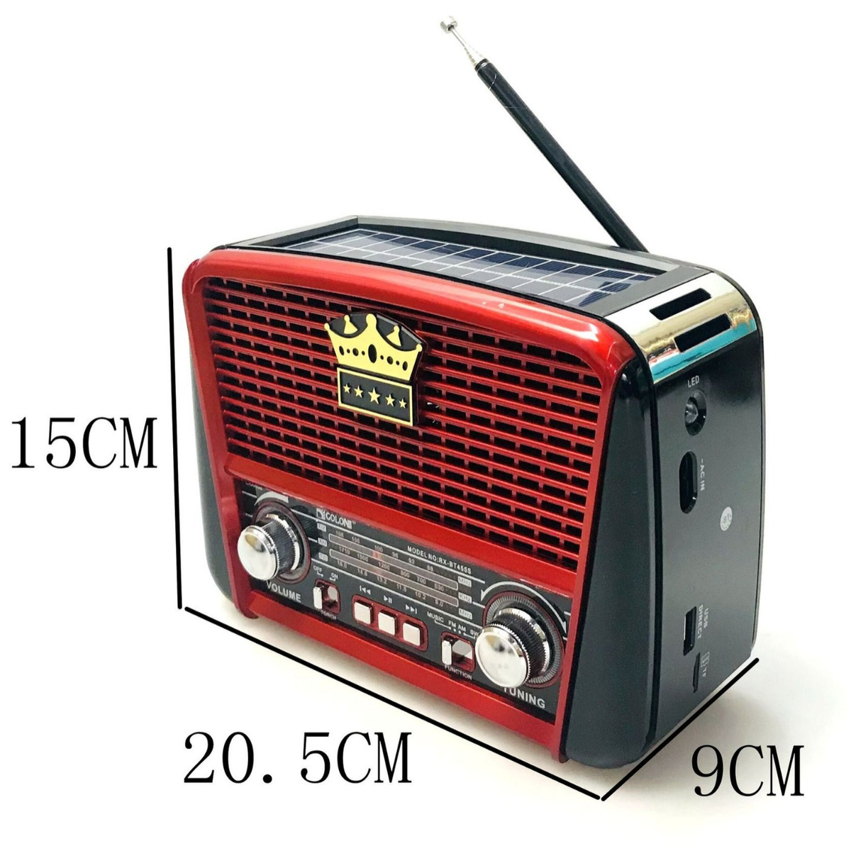 Radio Retro Solarne z USB – Twoje stylowe i funkcjonalne centrum muzyczne!