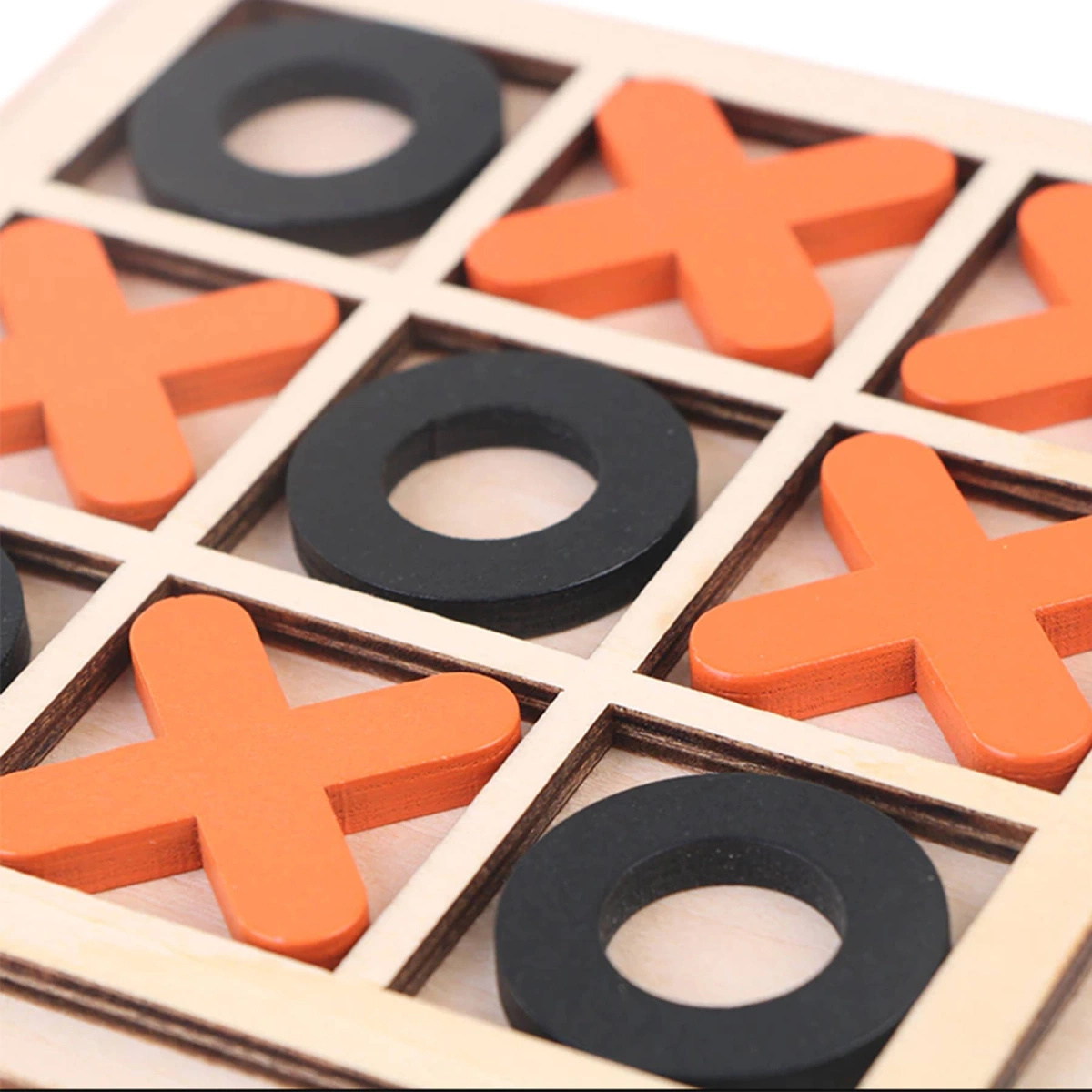 GRA KÓŁKO I KRZYŻYK DREWNIANA DLA DZIECI I DOROSŁYCH LOGICZNA UKŁADANKA