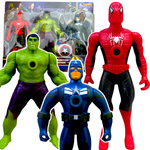 FIGURKI AVENGERS DUŻY ZESTAW 5w1 FIGURKA SPIDERMAN HULK KAPITAN AMERYKA XXL