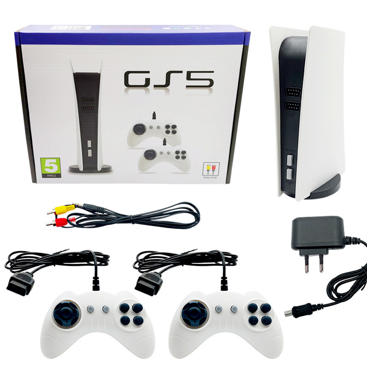 KONSOLA TELEWIZYJNA RETRO GAME STATION 5 GS5 - 300 GIER 2 PADY