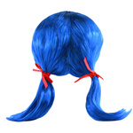 PERUKA DO STROJU BIEDRONKA - NIEBIESKIE WŁOSY