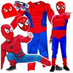 SPIDERMAN - STRÓJ DLA CHŁOPCA GRUBY Z MIĘŚNIAMI + MASKA NA TWARZ