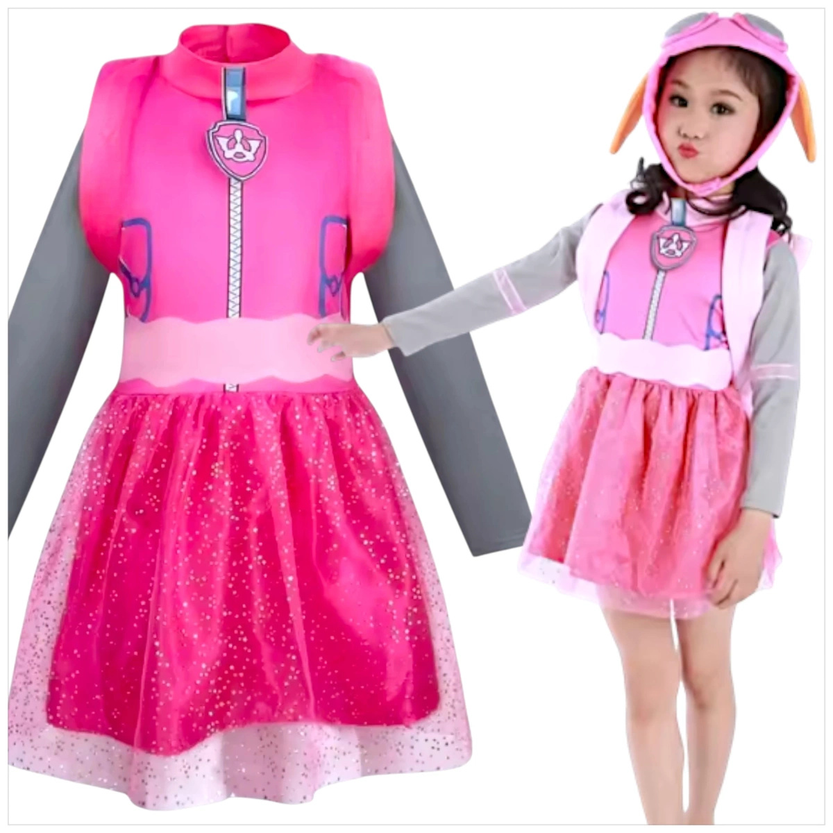 PSI PATROL STRÓJ SKYE KOSTIUM DLA DZIEWCZYNKI NA IMPREZĘ SUKIENKA S