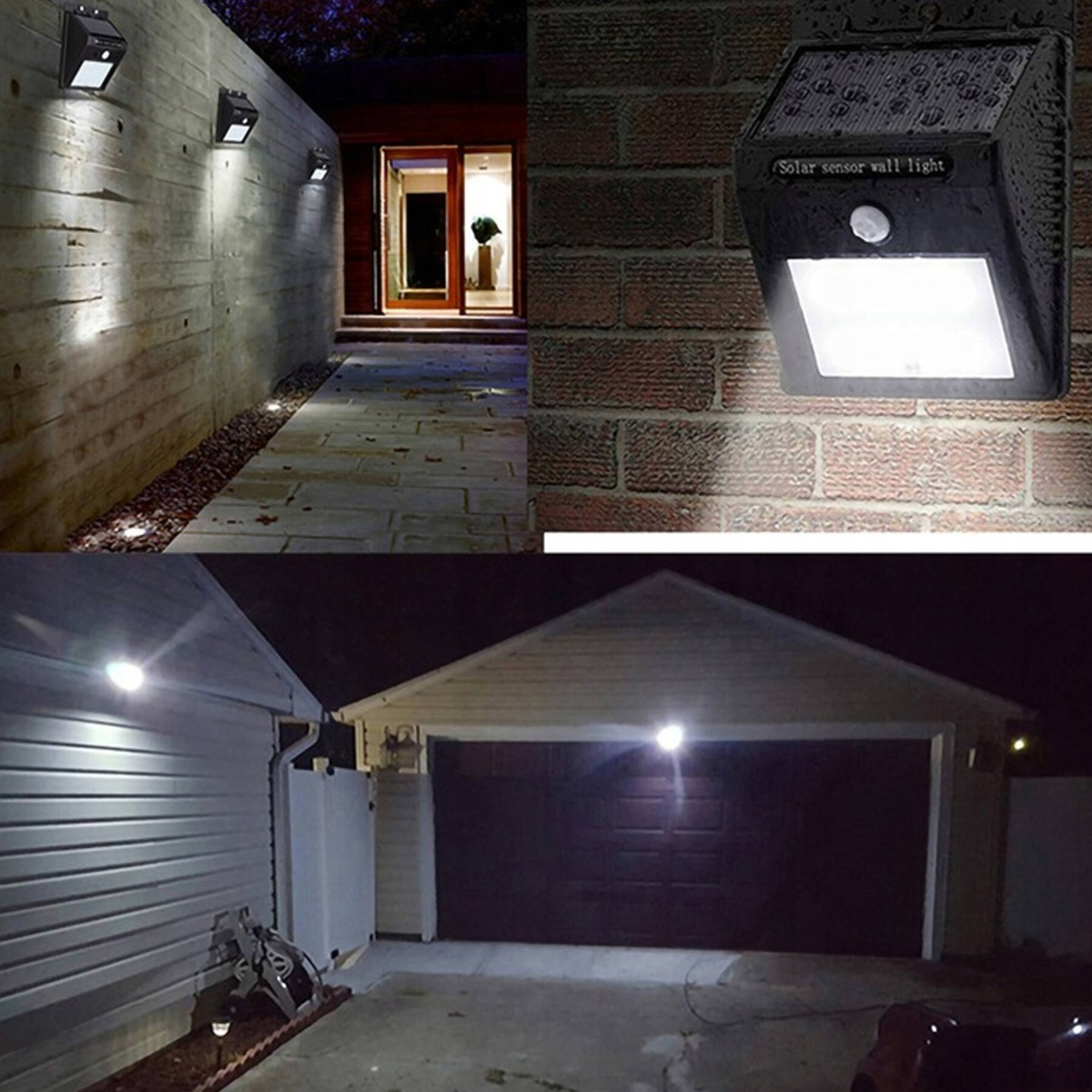 Lampa Solarna z Czujnikiem Ruchu i Zmierzchu 30LED Czujka Do Elewacji