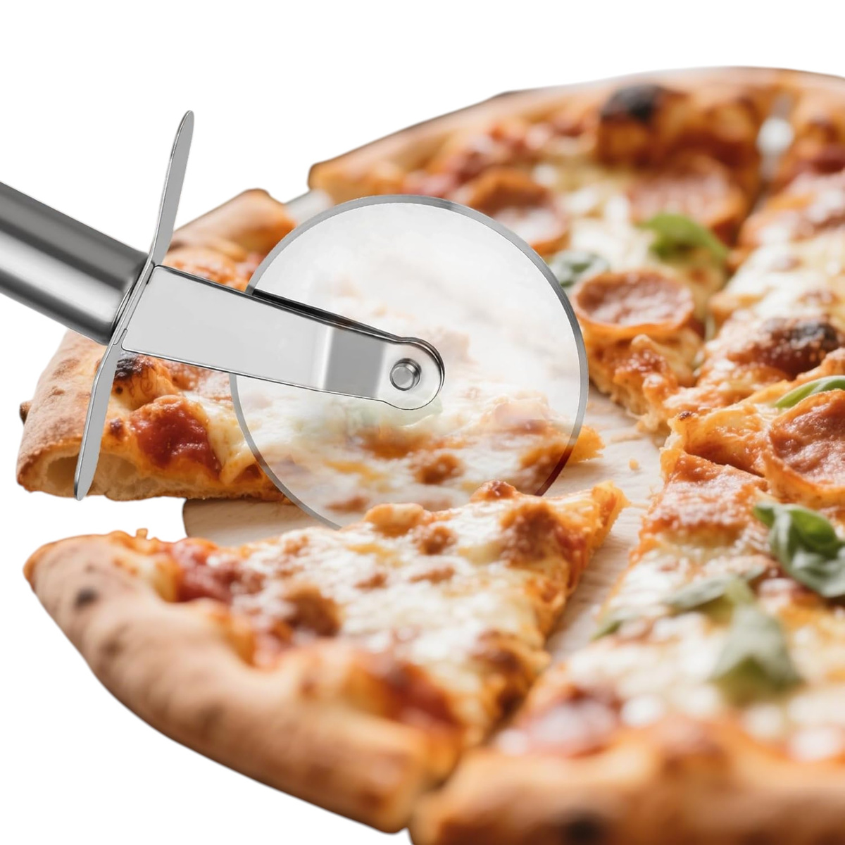 NOŻYK DO PIZZY NÓŻ DO PIZZY RADEŁKO DUŻY OKRĄGŁY DO KROJENIA PIZZY OSTRY