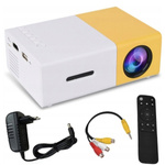 PRZENOŚNY MINI RZUTNIK PROJEKTOR LED FULL HD PRO KINO W DOMU FILMY BAJKI YH300 PRO