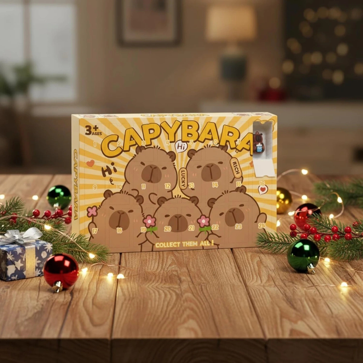 FIGURKA KAPIBARA ZESTAW FIGUREK NIESPODZIANKA CAPYBARA 24 SZTUKI KOLEKCJA