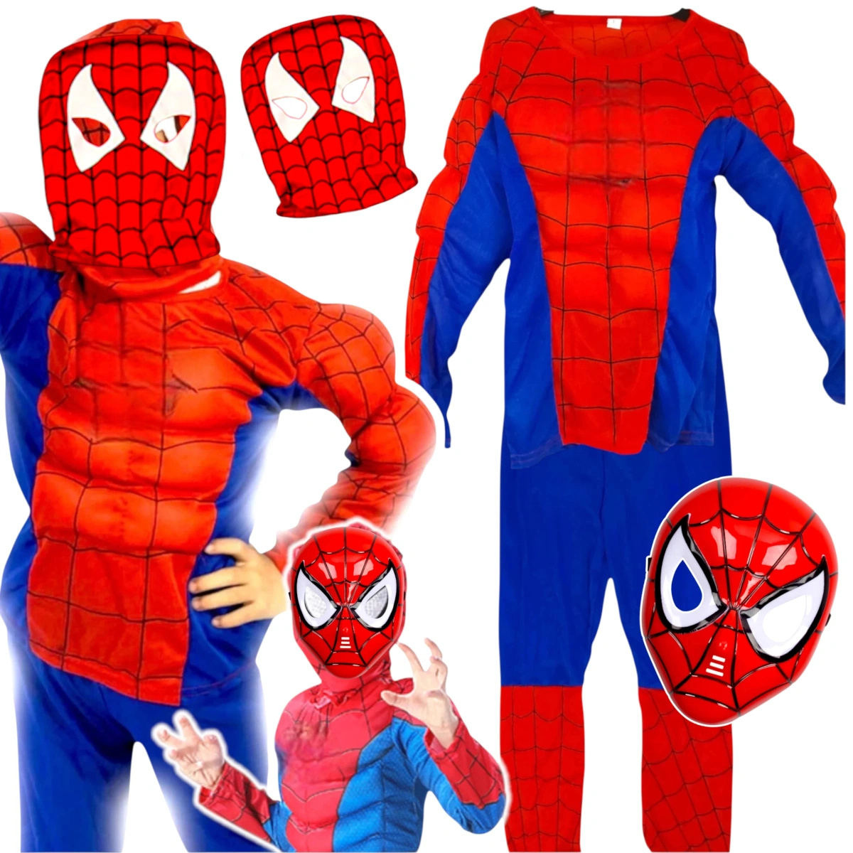 SPIDERMAN - STRÓJ DLA DZIECI + MASKA rozmiar M