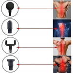 PISTOLET DO MASAŻU PLECÓW CIAŁA STÓP 4 KOŃCÓWKI MASAŻER MASSAGE GUN DUŻY