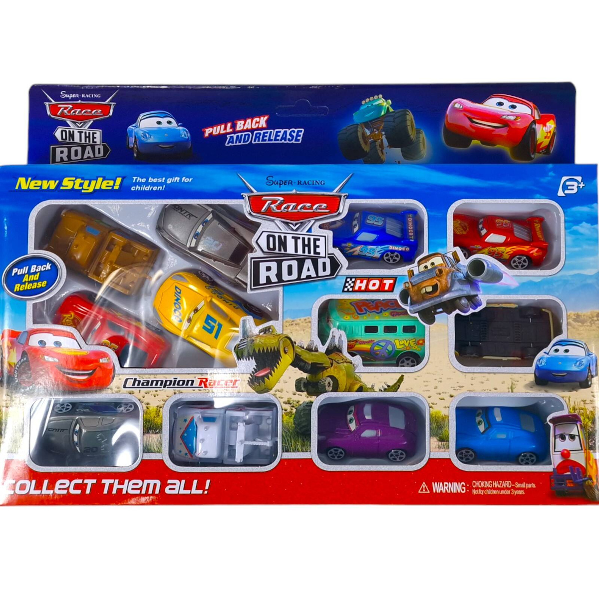 SAMOCHODY Z BAJKI CARS POJAZDY AUTA ZESTAW 12 SAMOCHODÓW 12w1 ZYGZAK ZŁOMEK