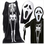 STRÓJ NA HALLOWEEN - KOŚCIOTRUP SZKIELET SZKIELETOR + MASKA KRZYK DUCH