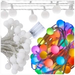 LAMPKI ŚWIĄTECZNE KULECZKI DEKORACJA ŁAŃCUCH LED 20 KOLOROWYCH KULEK