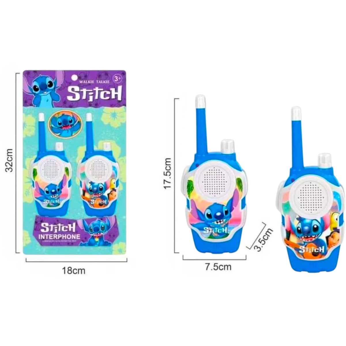 WALKIE TALKIE LILO I STICH ZESTAW KRÓTKOFALÓWKI STITCH DWIE SŁUCHAWKI LILLO