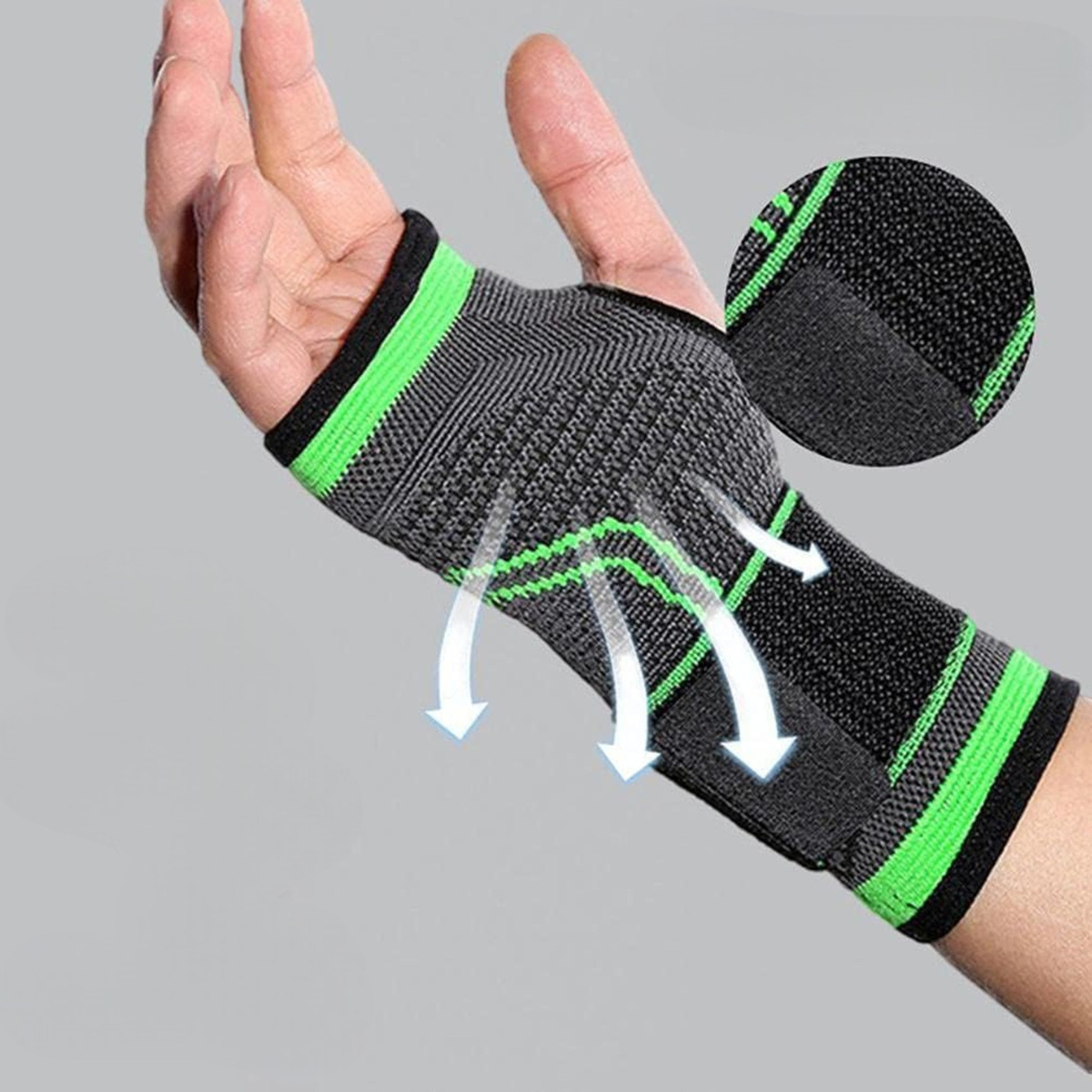 STABILIZATOR NADGARSTKA OPASKA NA NADGARSTEK ELASTYCZNA USZYTWNIACZ DŁONI