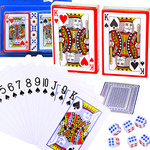 GRA KARCIANA KARTY DO GRY POKER MAKAO 2 TALIE KOŚCI RODZINNA GRA KARCIANA