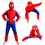 SPIDERMAN - STRÓJ DLA CHŁOPCA + MASKA rozmiar S 98-110