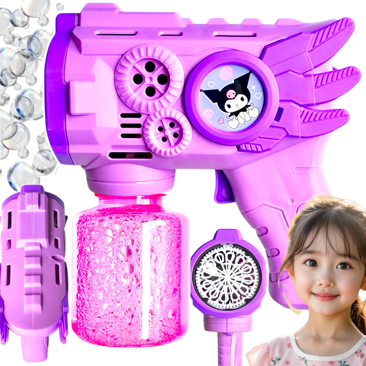 PISTOLET DO BANIEK MYDLANYCH KURMI AUTOMAT BAŃKI MYDLANE PŁYN KUROMI