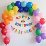 ZESTAW KOLOROWYCH BALONÓW URODZINOWYCH 8szt. NA URODZINY IMPREZĘ