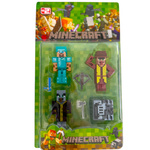 MINECRAFT ZESTAW FIGUREK 6w1 FIGURKI Z GRY DIAMENTOWY STEVE DUŻY ZESTAW 6w1