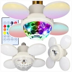 LAMPA LED SUFITOWA OBROTOWA INTELIGENTNA ŻARÓWKA GŁOŚNIK BLUETOOTH PILOT