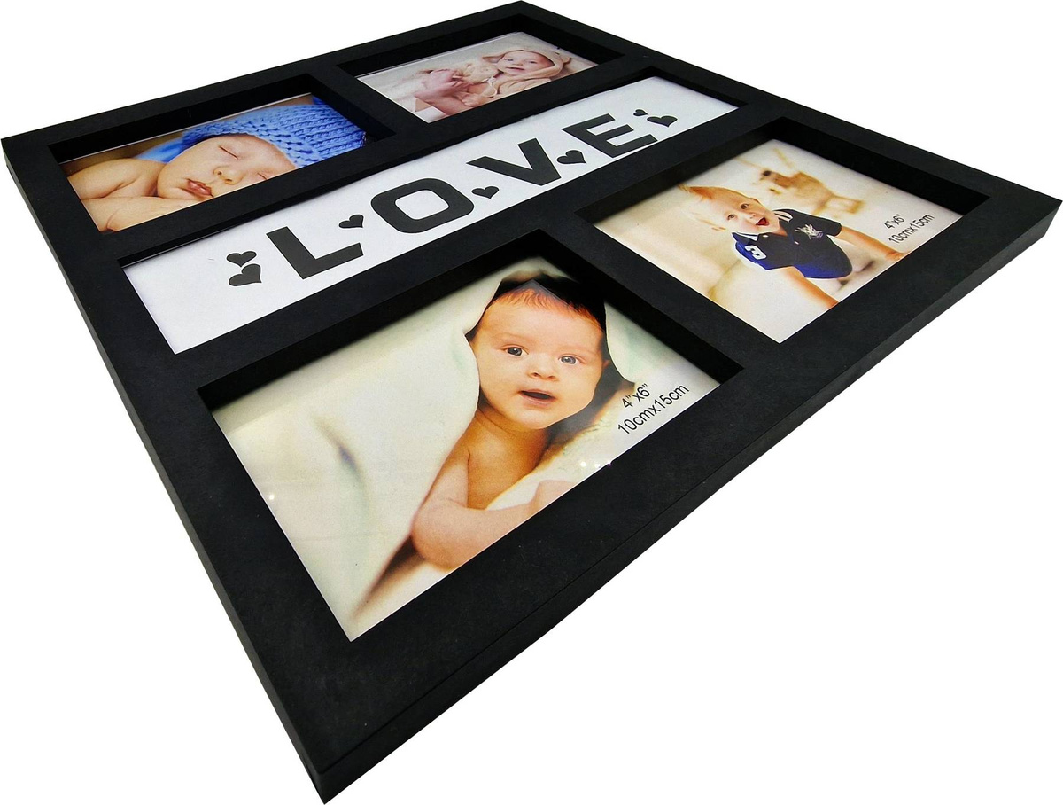 Ramka na 4 zdjęcia 3D kolaż LOVE