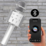MIKROFON BEZPRZEWODOWY KARAOKE GŁOŚNIK BLUETOOTH RÓŻOWY IDEALNY NA PREZENT 