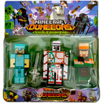 FIGURKA MINECRAFT ZESTAW FIGUREK 3w1 GOLEM DIAMENTOWY STEVE OSADNIK DODATKI