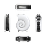 LAMPKA NOCNA LED ŚLIMAK RGB BLUETOOTH ZEGAR RADIO GŁOŚNIK APLIKACJA 