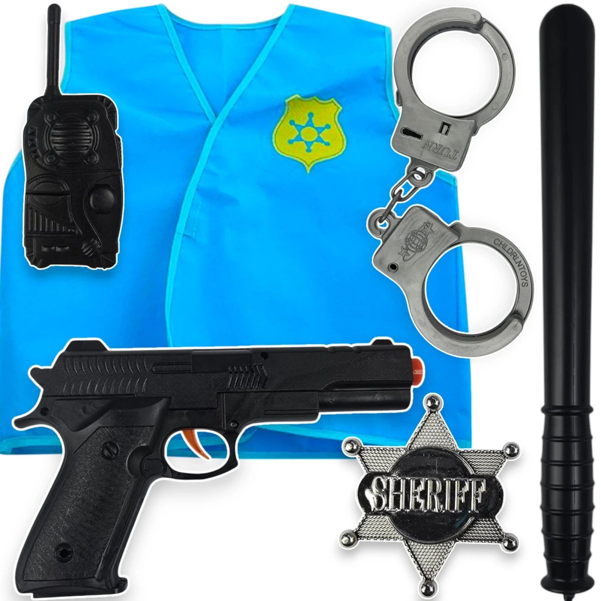 Strój Kostium Policjant 6w1 