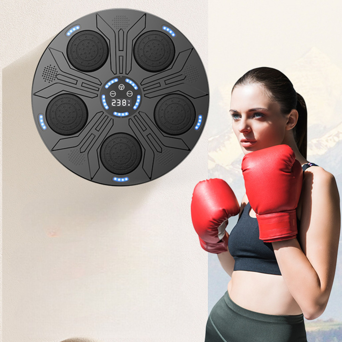 MUSIC BOXING MACHINE BLUETOOTH TRENINGOWA TARCZA BOKSERSKA ZRĘCZNOŚCIOWA 