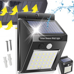 Lampa Solarna z Czujnikiem Ruchu i Zmierzchu 30LED Czujka Do Elewacji