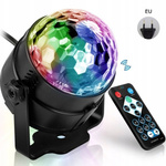 KULA DISCO PROJEKTOR RGB LED DYSKOTEKOWY REFLEKTOR NA IMPREZĘ LASER + PILOT