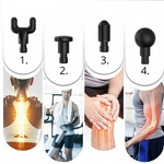PISTOLET DO MASAŻU PLECÓW CIAŁA STÓP 4 KOŃCÓWKI MASAŻER MASSAGE GUN DUŻY