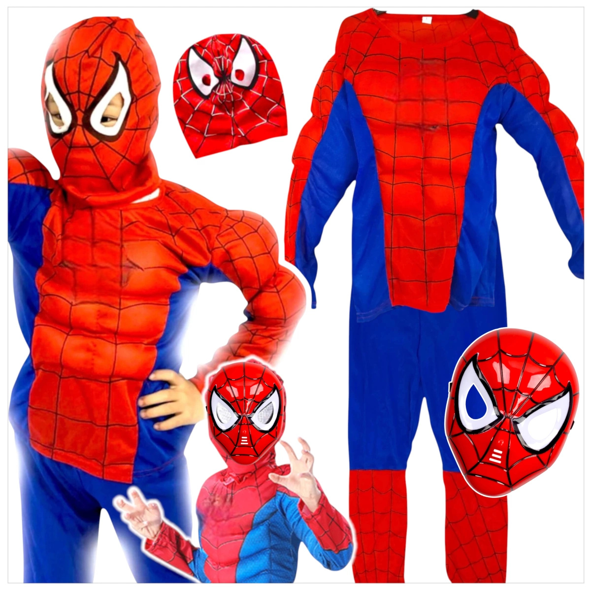 SPIDERMAN - STRÓJ DLA DZIECI + MASKA rozmiar L