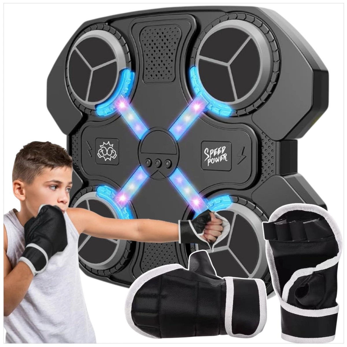 MUSIC BOXING MACHINE BLUETOOTH TRENINGOWA TARCZA BOKSERSKA ZRĘCZNOŚCIOWA 