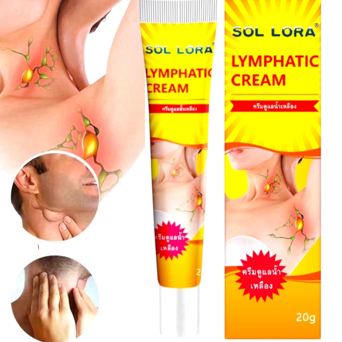 SUMIFUN Maść do Drenażu Limfatycznego Gorąca Szyja Przeciwobrzękowa 20g