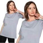 T-shirt Damski Klasyczny Szary  S