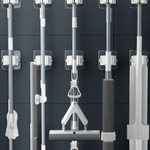 WIESZAK SAMOPRZYLEPNY UCHWYT NA SZCZOTKĘ MOPA KIJA BEZ WIERCENIA ŚCIENNY