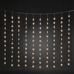 Zasłona 140x120cm z gwiazdami świąteczna LED
