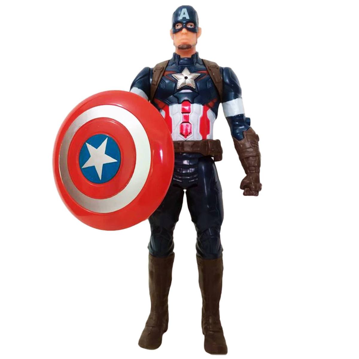 KAPITAN AMERYKA FIGURKA DUŻA RUCHOMA + TARCZA AVENGERS ŚWIECI DŹWIĘK 30CM