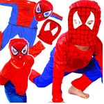 SPIDERMAN - STRÓJ DLA CHŁOPCA + MASKA rozmiar L 122-128