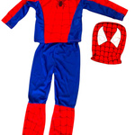 SPIDERMAN - STRÓJ DLA CHŁOPCA + MASKA rozmiar L 122-128