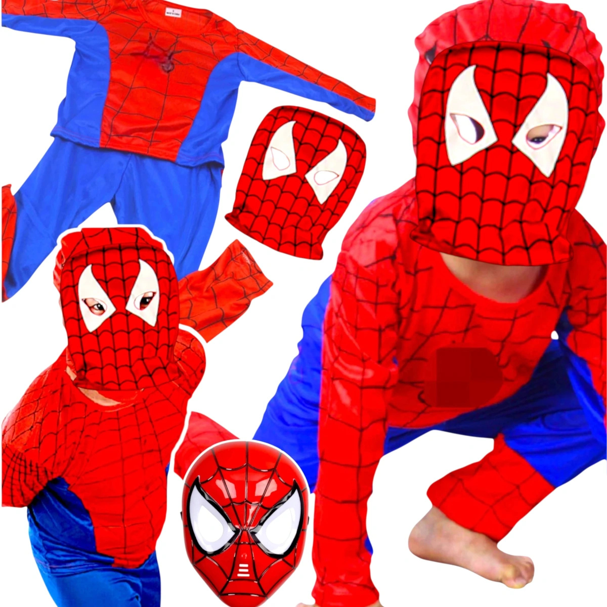SPIDERMAN - STRÓJ DLA CHŁOPCA + MASKA rozmiar S 98-110