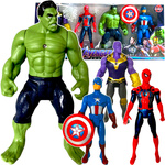 AVENGERS - ZESTAW 4 FIGUREK SUPERBOHATERÓW + AKCESORIA MARVEL